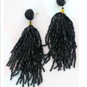 🌻BOGO NEW Black Seed Bead and Sequin Tassle Earrings